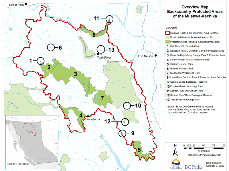 Backcountry Protected Areas of the M-K Map